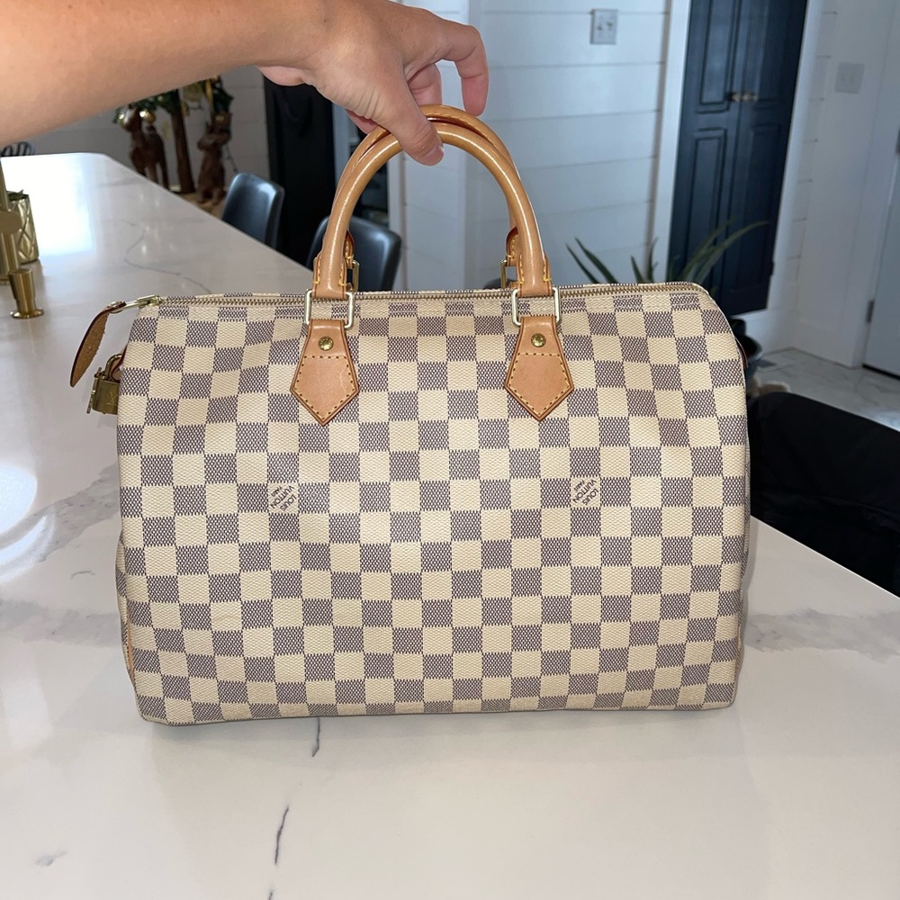 Louis Vuitton Speedy 35 Damier Azul Bag